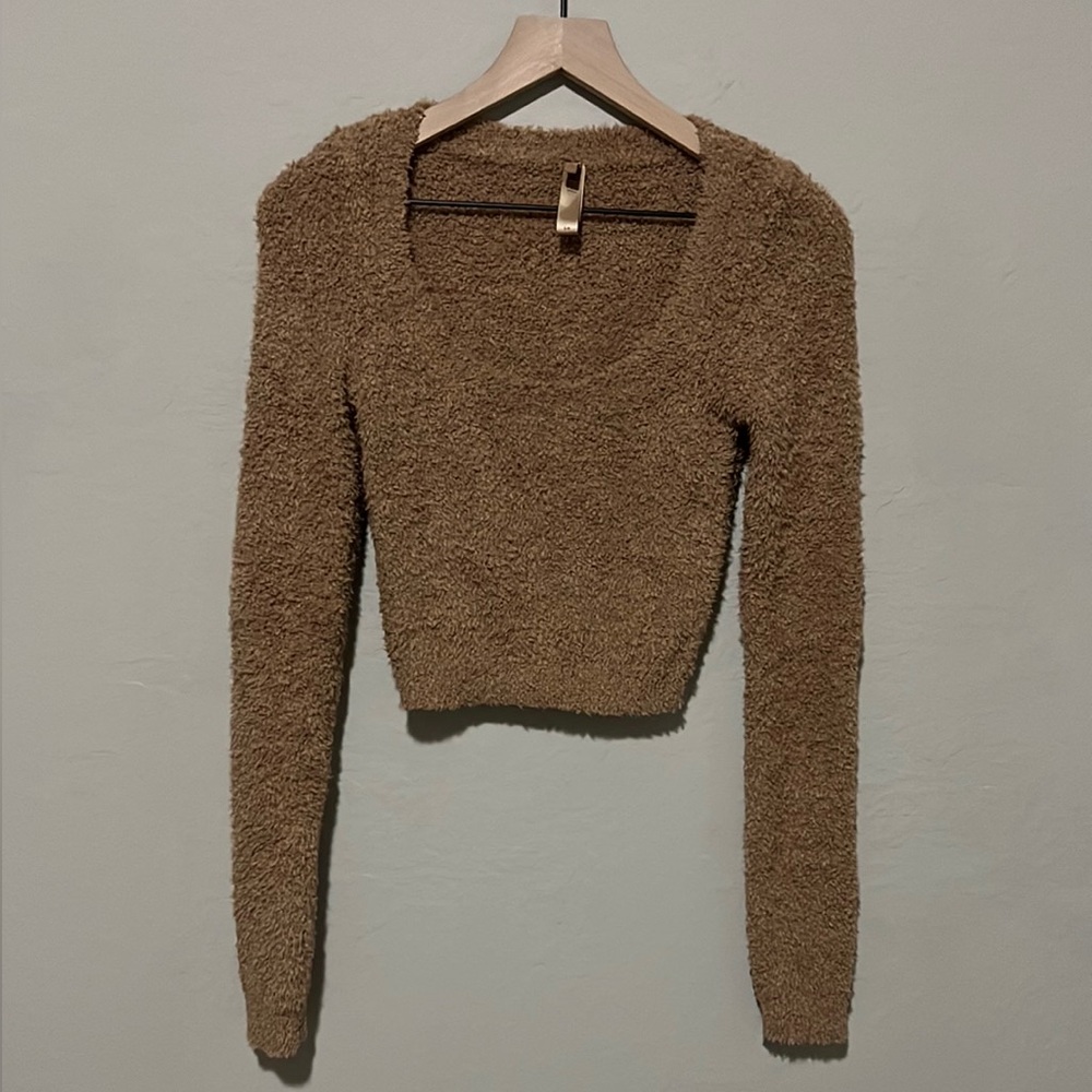 SKIMS Cozy Knit Scoop Neck Crop Top Size S|M